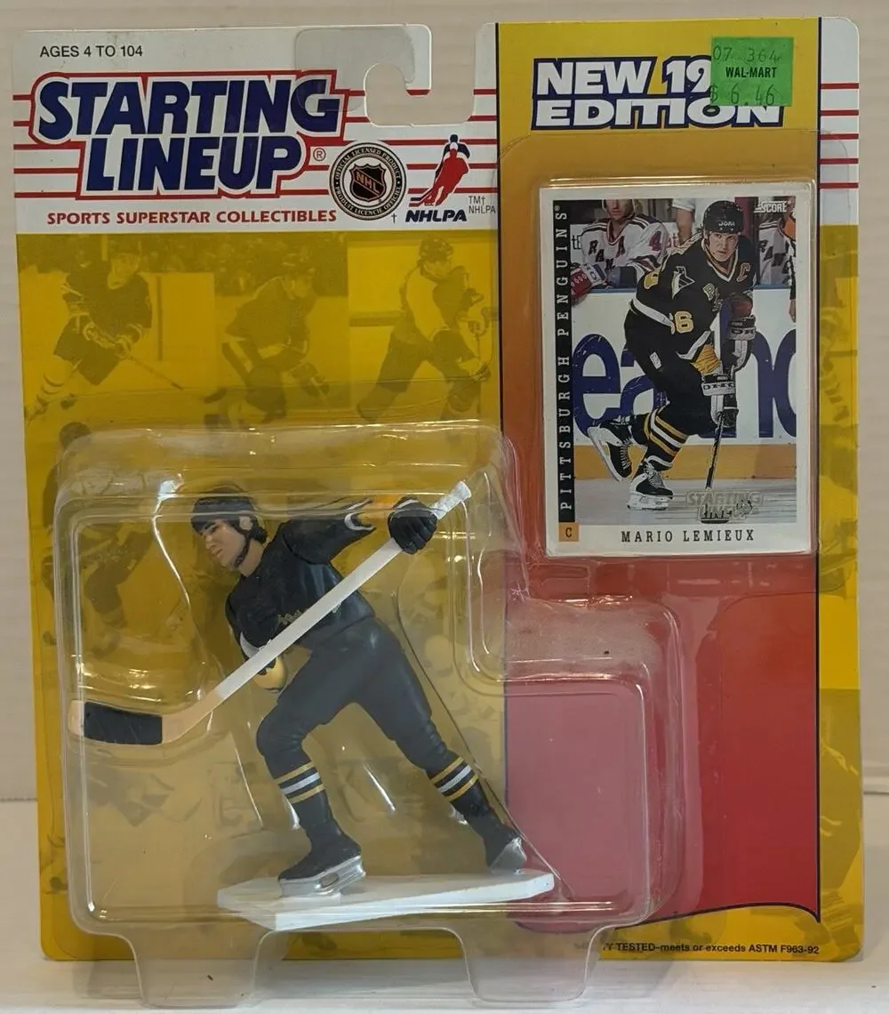 1994 Starting Lineup Mario Lemieux Pittsburgh Penguins Hockey NOS FREE SHIPPING